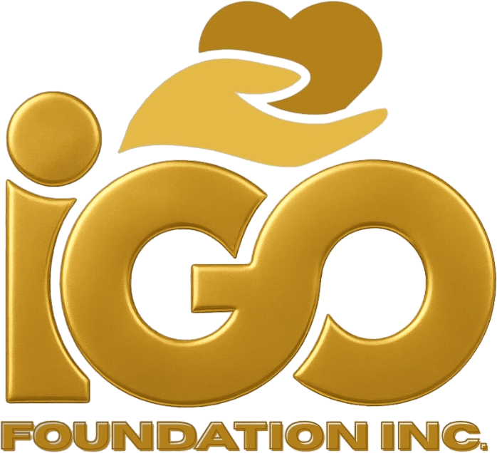 IGO Foundation Inc. logo — a hand cradling a heart above the IGO wordmark